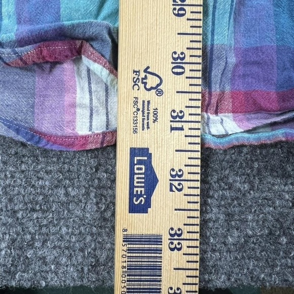 Ralph Lauren Shirt Mens Big 3X Blue Indian Madras Plaid Short Sleeve Cotton - Picture 6 of 15